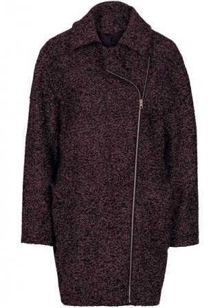 Palton scurt rosu artar-negru