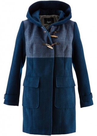 Palton cu gluga bleumarin