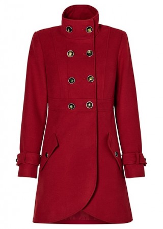 Palton scurt visiniu