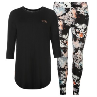 Pijama moderna, cu imprimeu floral-Firetrap