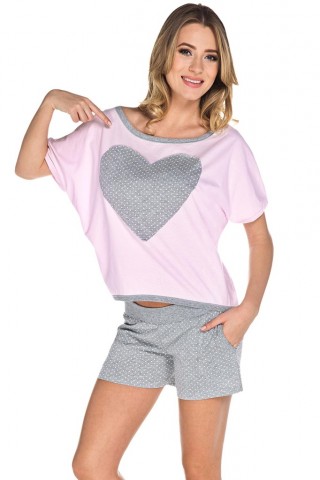 Pijama trendy, din bumbac, bicolora