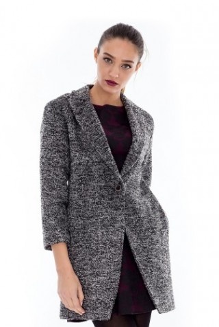 Palton gri din stofa