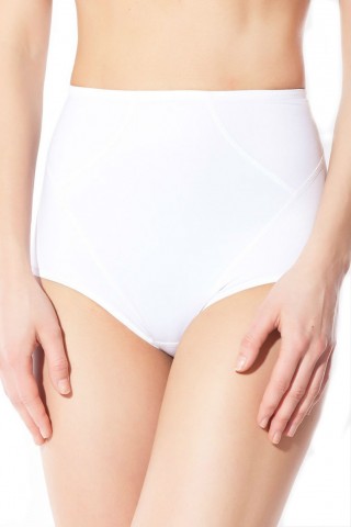 Chiloti albi modelatori cu talie inalta