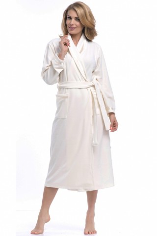 Halat de baie alb cu cordon