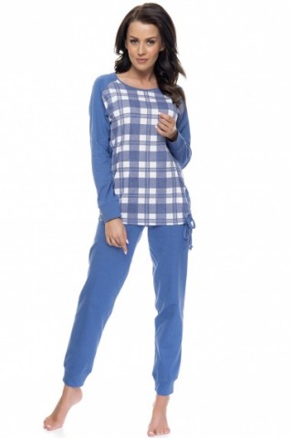 Pijamale lungi, albastre