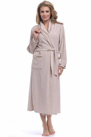 Halat de baie lung, bej