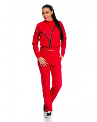 Trening rosu din bumbac captusit