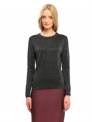 Pulover negru cu particule sclipitoare