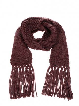 Fular de lana cu ciucuri Pieces Radica