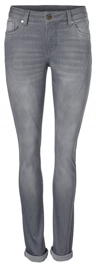 Blugi drepti, gri, cu aspect prespalat