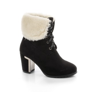 Botine dama Drida negre cu toc