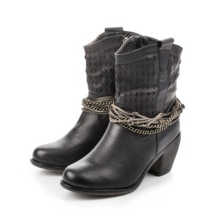 Botine dama Aselin negre cu toc