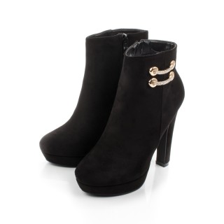 Botine dama Gendry negre cu toc