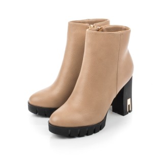 Botine dama Gabel camel cu toc