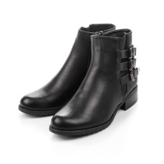 Botine dama Finn negre cu catarame
