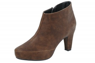 Botine din piele cu toc mic