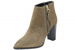 Botine aurii cu toc mic