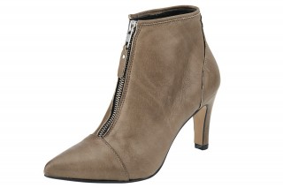 Botine cu toc subtire din piele nappa de vita