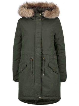 Geaca lunga de iarna, imblanita, cu gluga