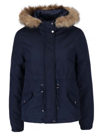 Geaca matlasata Vero Moda, albastru inchis