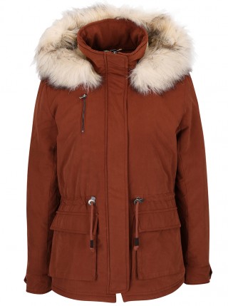 Geaca parka rosu caramiziu ONLY