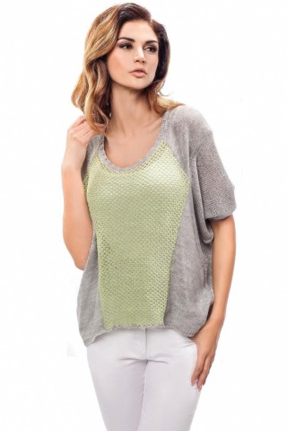 Pulover oversized in doua culori