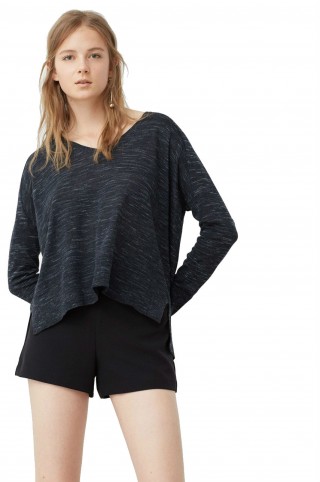 Pulover subtire cu decolteu in V, Mango