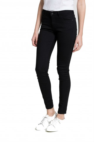 Blugi skinny cu talia regulara din denim ceruit