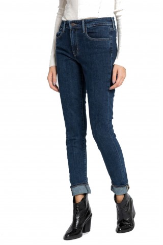 Blugi skinny cu talia inalta