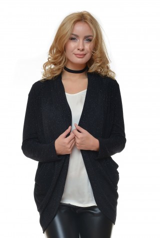 Cardigan casual cu particule stralucitoare