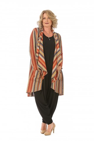 Cardigan casual in dungi multicolor
