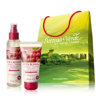 Set cadou cu extract de struguri rosii