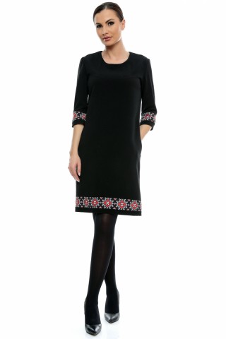 Rochie cu buzunare si insertii printate digital