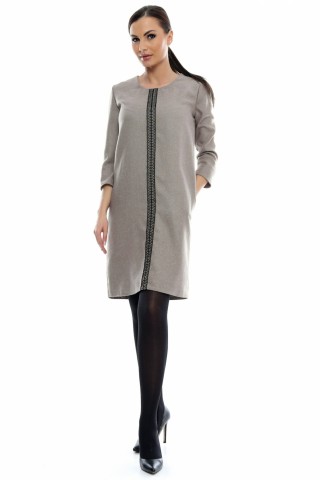 Rochie office cu insertie de dantela
