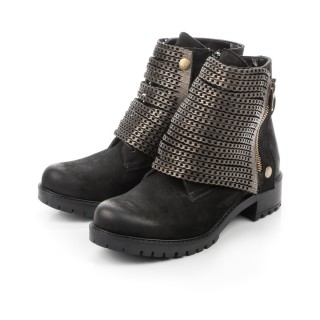 Ghete negre de dama din piele