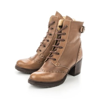 Ghete dama din piele taupe