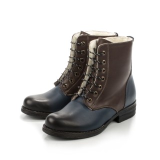 Ghete inalte din piele naturala, imblanite