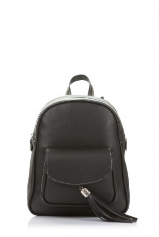 Rucscac cu ciucure din piele naturala