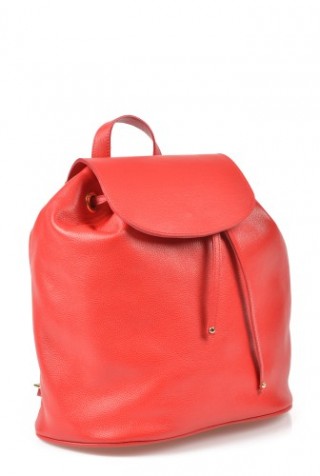 Rucsac rosu din piele naturala