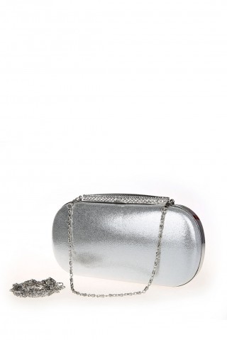 Geanta tip clutch argintie