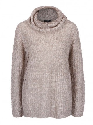 Pulover tricotat cu guler inalt