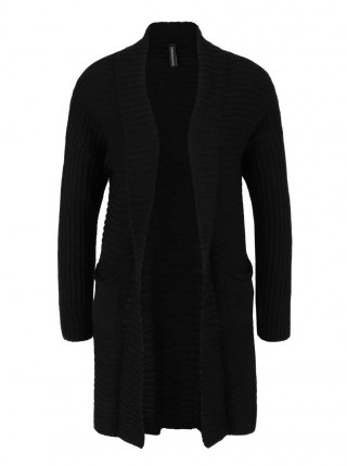 Cardigan negru cu buzunare