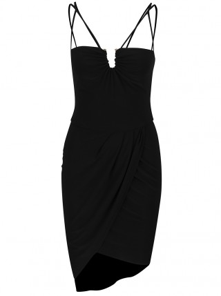 Rochie neagra cu bretele subtiri