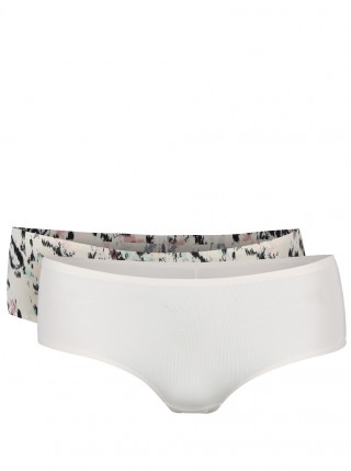 Set de chiloti ICONE Eva, albi si cu imprimeu floral