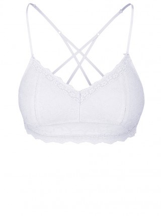 Bustiera alba cu detalii din dantela