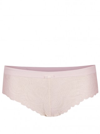 Chiloti roz pal din dantela