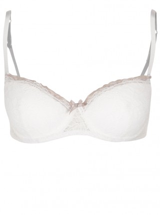 Sutien crem si bej cu dantela