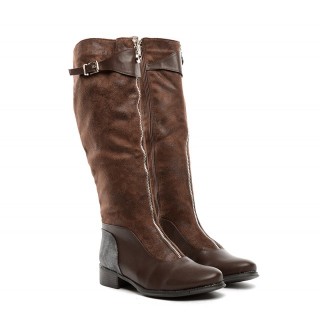 Cizme pana la genunchi cu talpa joasa