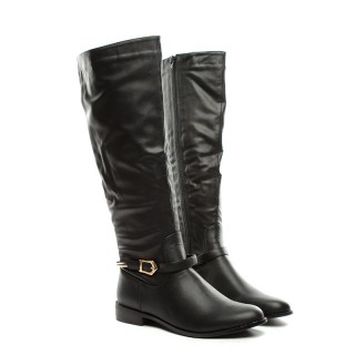 Cizme pana la genunchi cu talpa joasa