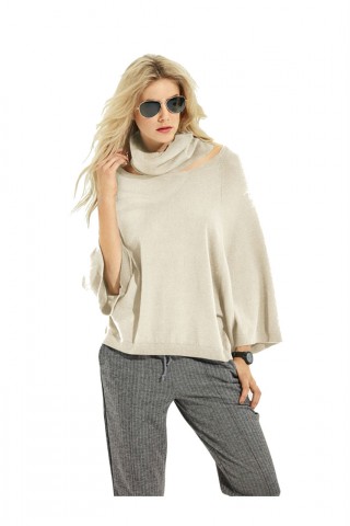 Pulover supradimensionat cu maneci tip liliac